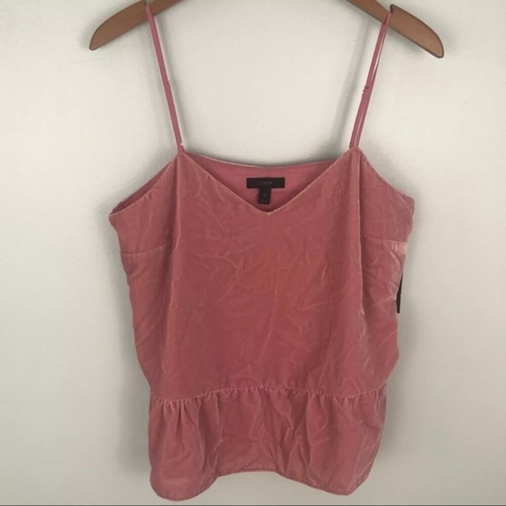 J. Crew Pink Velvet Camisole NWT Size 10 Party Date Night Cute Coastal Office